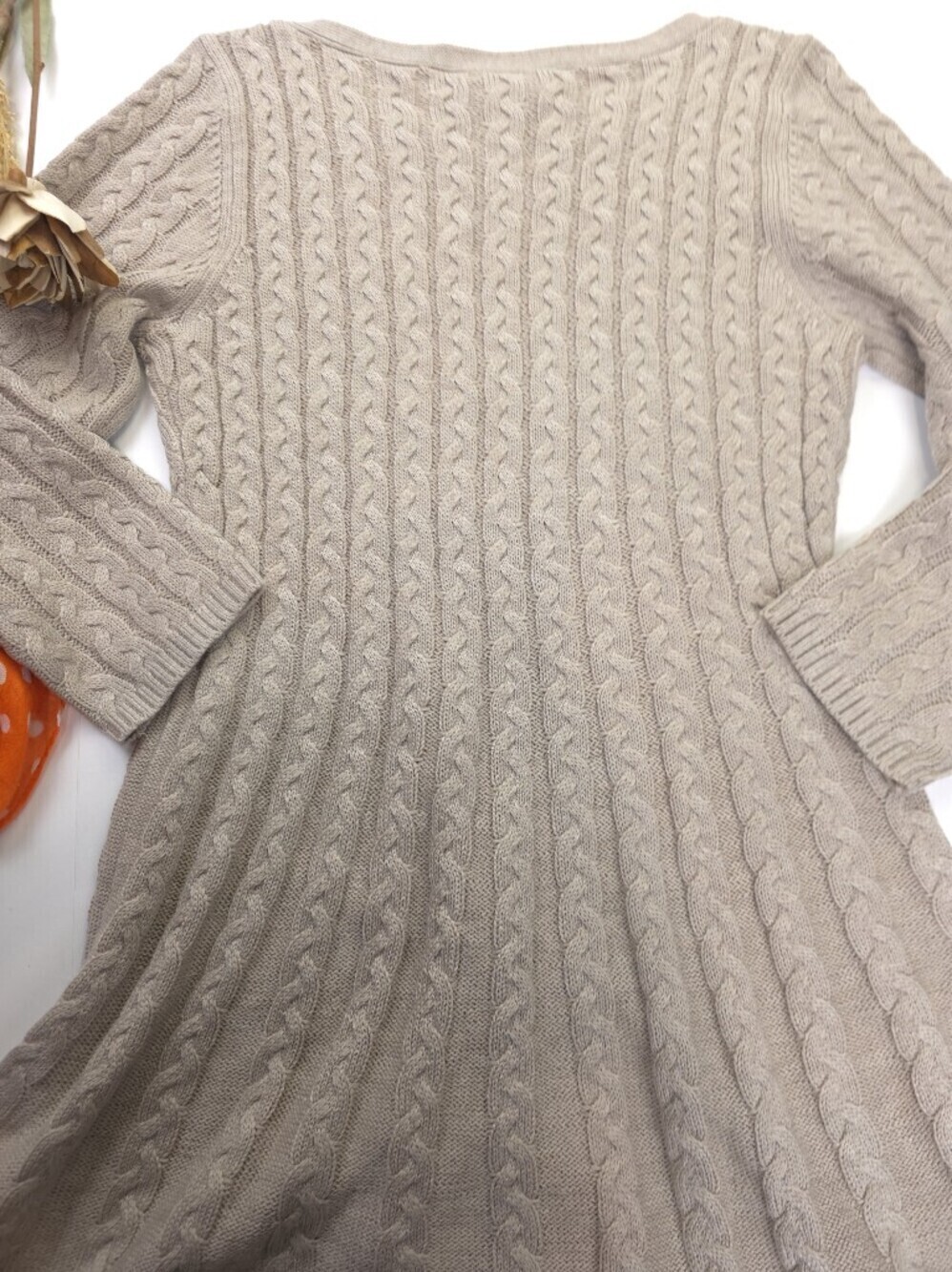 Jessica Howard Cream Cable Knit A-Line Dress S - Picture 9 of 9